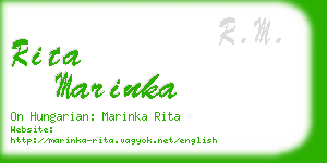 rita marinka business card